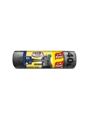 Vrecia zaťahovacie FINO Zeus FLEX 40 ℓ, 32 mic., 55 x 57 cm, strieborné (12 ks)