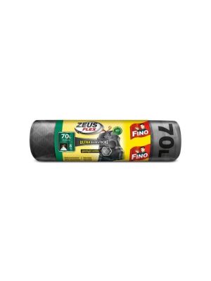 Vrecia zaťahovacie FINO Zeus FLEX 70 ℓ, 35 mic., 55 x 85 cm, strieborné (8 ks)