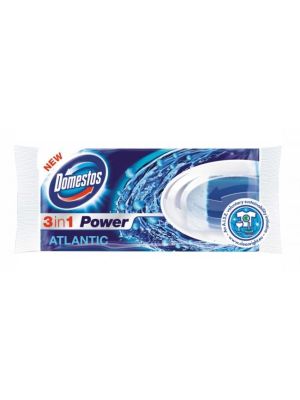 Domestos 3 in1 WC blok NÁHRADNÝ tuhý Atlantic 40 g