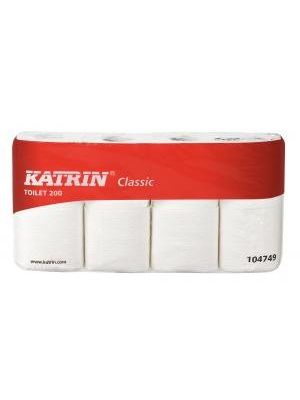 Toaletný papier 2-vrstvový KATRIN Classic Toilet 200, návin 23,4 m (8 ks)