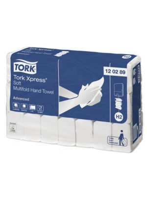 Papierové utierky skladané ZZ 2-vrstv. TORK Xpress Multifold splachovacie H2 (21 bal.)