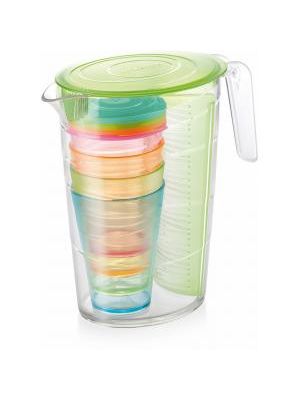 Džbán myDRINK 2,5l a 4 poháre, zelená