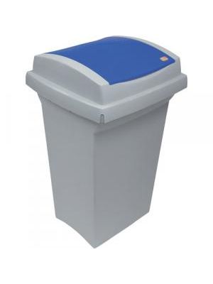Kôš plastový na triedený odpad - s modrým vekom, 50 l