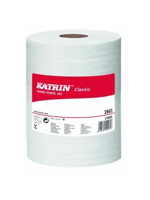 Papierové utierky v rolke 2-vrstvové KATRIN Classic Roll M, 100% celulóza, návin 90 m (6 ks)