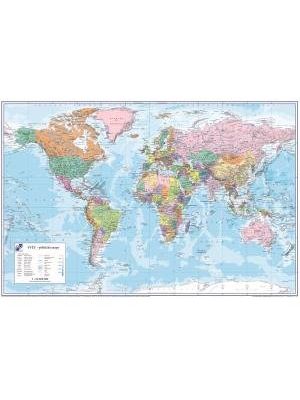 Podložka na stôl KARTON PP s mapou sveta 40x60cm
