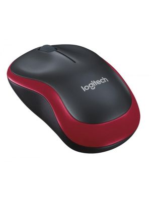 Myš Logitech M185 červená, bezdrôtová, optická