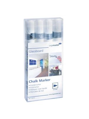 Popisovač na tabule Legamaster GLASSBOARD biely 4ks