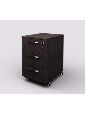Kontajner mobilný 3 zásuvky Lenza Wels, 40,8x63,3x50,4cm, wenge