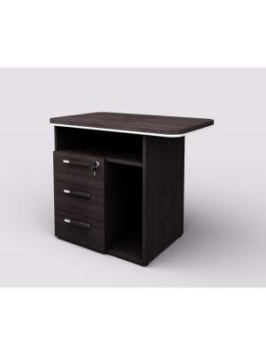 Kontajner prístavný L 3 zásuvky Lenza Wels, nika na PC, 90x76,2x55cm, wenge