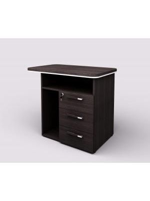 Kontajner prístavný P 3 zásuvky Lenza Wels, nika na PC, 90x76,2x55cm, wenge