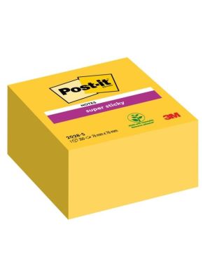 Bloček kocka Post-it Super Sticky 76x76mm žltá 350l
