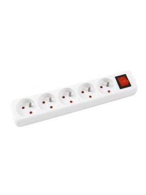 Predlžovací kábel Office Products s 5 zásuvkami s vypínačom 1,5m