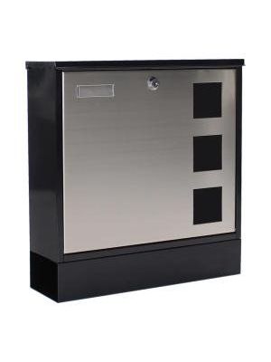 Poštová schránka Design Mailbox, nerez/čierna