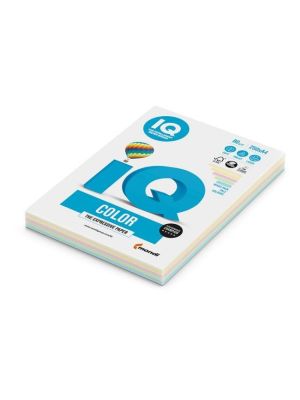 Farebný papier IQ color 5x50 mix pastelové farby, A4 80g