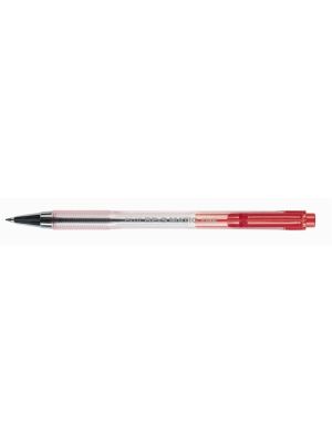 Guľôčkové pero, 0,27 mm, stláčací mechanizmus, priehľadné telo, PILOT 