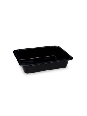 Menu misa (PP) Reware Lunch vratná nedelená čierna 227 x 178 x 49 mm [20 ks]