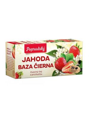Čaj BOP ovocný jahoda, baza čierna 40g