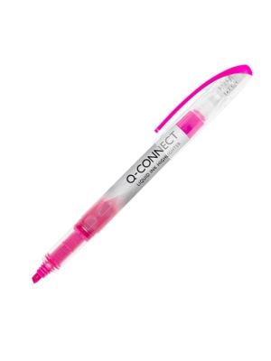 Zvýrazňovač Q-CONNECT Liquid Ink ružový