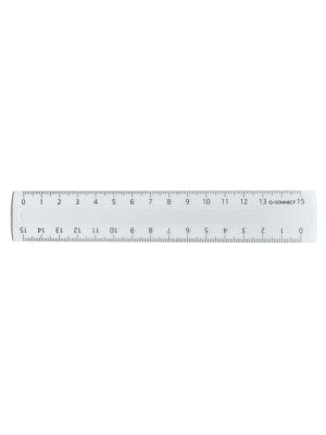 Pravítko Q-CONNECT 15cm transparentné