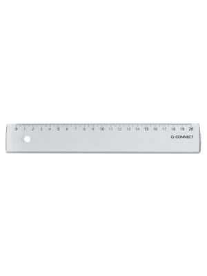 Pravítko Q-CONNECT 20cm transparentné