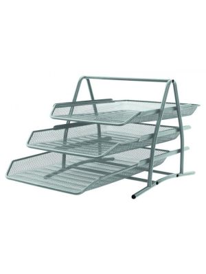 Drôtený stojan s 3 odkladačmi 350x275x278mm strieborný