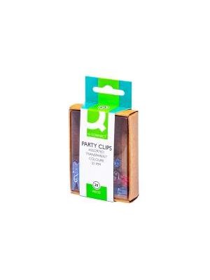 Štipce Q-Connect 25mm mixe farieb 20ks