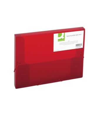 Plastový box s gumičkou Q-Connect červený