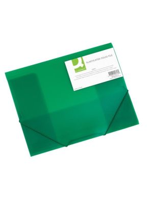 Plastový obal s gumičkou Q-Connect zelený
