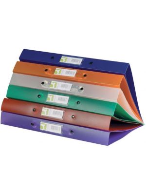 Zakladač 4-krúžkový Q-Connect celoplastový 2,5cm transparentný modrý