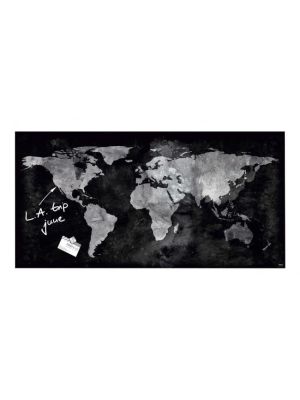 Sklenená tabuľa artverum 91x46cm mapa sveta