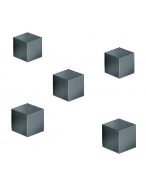 Magnety Sigel na sklenené tabule , kocka titánová sivá 5ks