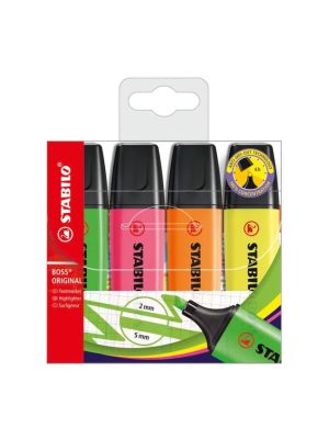 Sada zvýrazňovačov STABILO BOSS ORIGINAL 4S