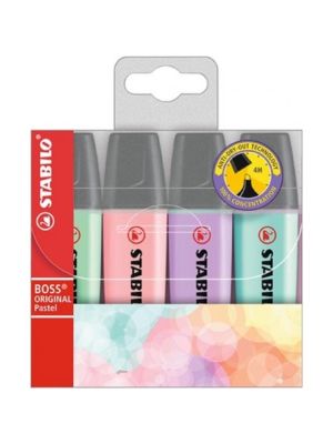 Sada zvýrazňovačov STABILO BOSS pastel 4S