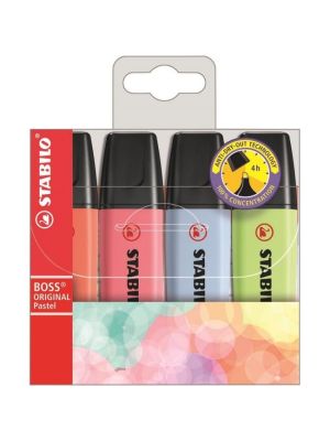 Sada zvýrazňovačov STABILO Boss pastel 4ks