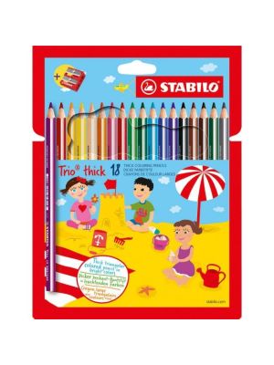 Farbičky STABILO Trio so strúhadlom 18ks