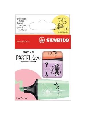 Sada zvýrazňovačov STABILO BOSS mini pastel sada 3 ks