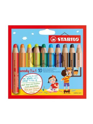 Farbičky STABILO woody 3 in1 10ks
