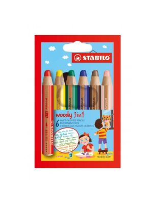 Farbičky STABILO woody 3 in1 6ks