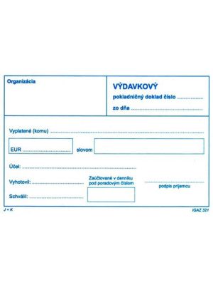 Výdavkový pokl.doklad A6 bez DPH samoprepis