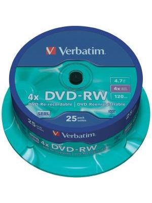 Verbatim DVD-RW 4x 4,7GB cake 25 ks
