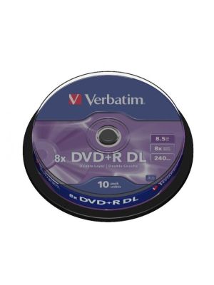 Verbatim DVD+R 8x DL 8,5GB cake 10 ks