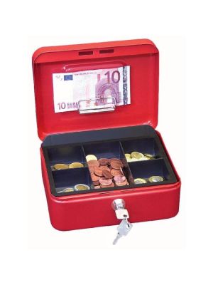 Pokladnička WEDO s klipom 200x160x90mm červená