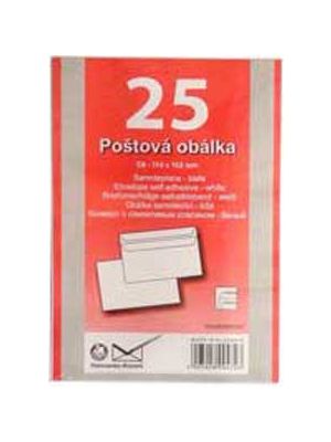 Poštové obálky C6 samolepiace, 25 ks
