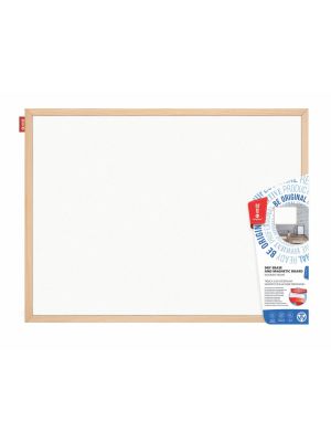 Magnetická bílá tabule v dřevěném rámu MEMOBE 80x60cm 1ks