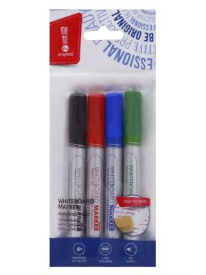 Popisovače na bílé tabule 4 barvy MEMOBE, 4ks, hrot 2-3mm