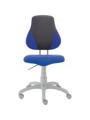 Detská rastúca stolička FUXO S-LINE modro/sivá (Suedine)