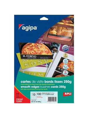 Vizitkový papier 89x51mm FirstClass Agipa A4 250g 10 hárkov