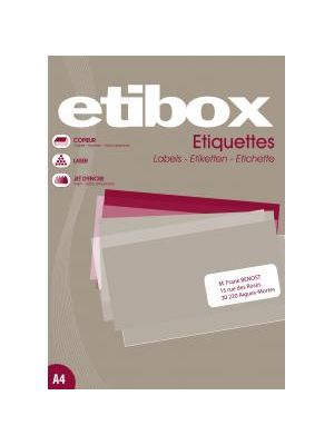 Etikety univerzálne 38x21,2mm Etibox A4 100 hárkov