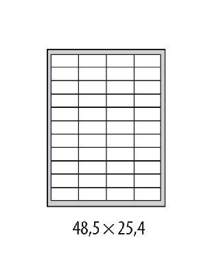 Etikety univerzálne 48,5x25,4mm Etibox A4 100 hárkov