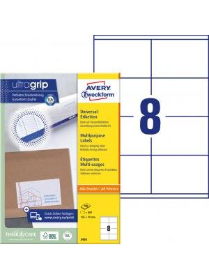 Etikety univerzálne 105x70mm Avery A4 100 hárkov